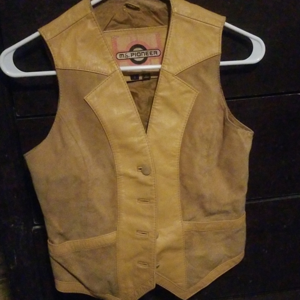 Leather vintage vest